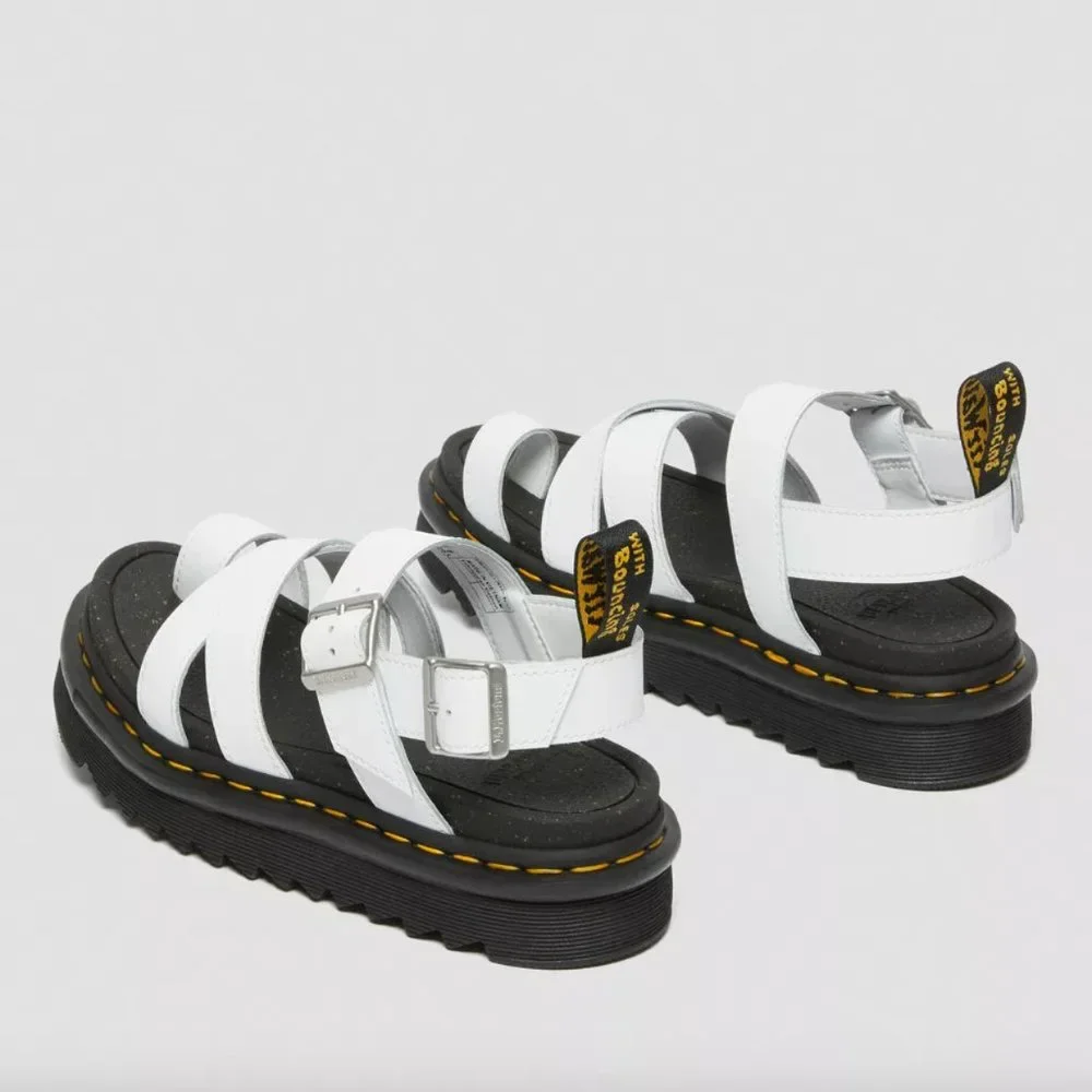 Dr. Martens White and Black Platform Sandals - Picture 5 of 10